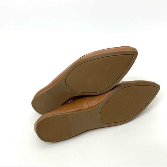 A New Day Micah Cognac Brown Faux Leather Almond Toe Loafers New Nwt Multi Sizes - Picture 12 of 14